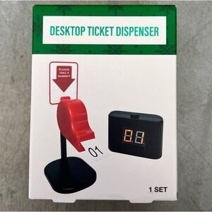 Desktop Ticket Dispenser w Digital Display 99 Tickets Included Take A Number New